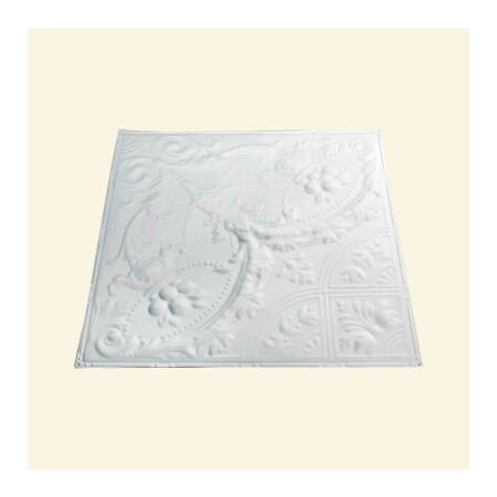 Acoustic Ceiling Products Great Lakes Tin Saginaw 2' X 2' Lay-in Tin Ceiling Tile in Gloss White - Y53-00